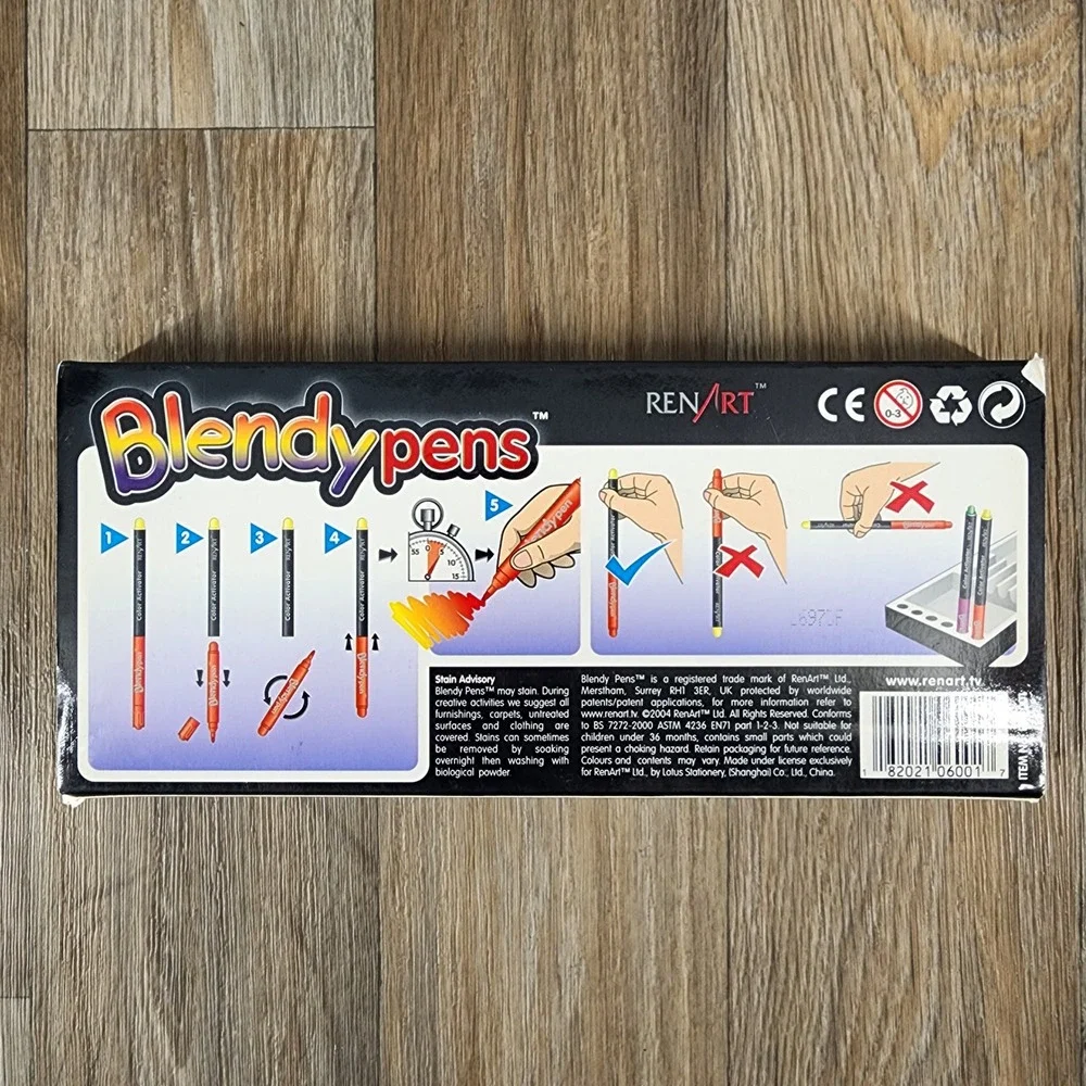 RenArt Blendypens 6 Count Color Blending Marker Set Vintage‎ 2004 Art Kit